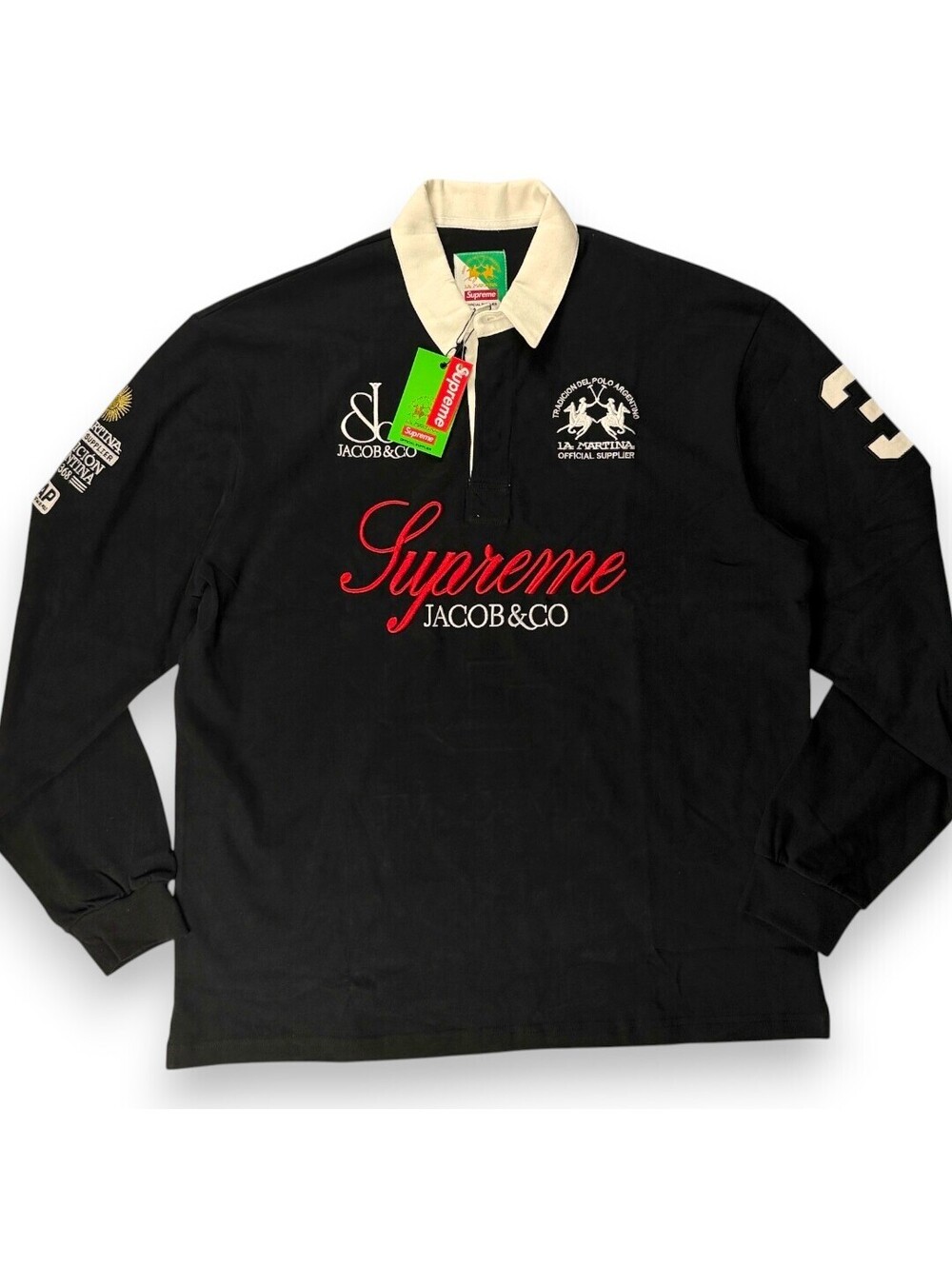 🛹 Supreme x La Martina x Jacob & Co Rugby 'Black' shirt